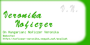 veronika noficzer business card